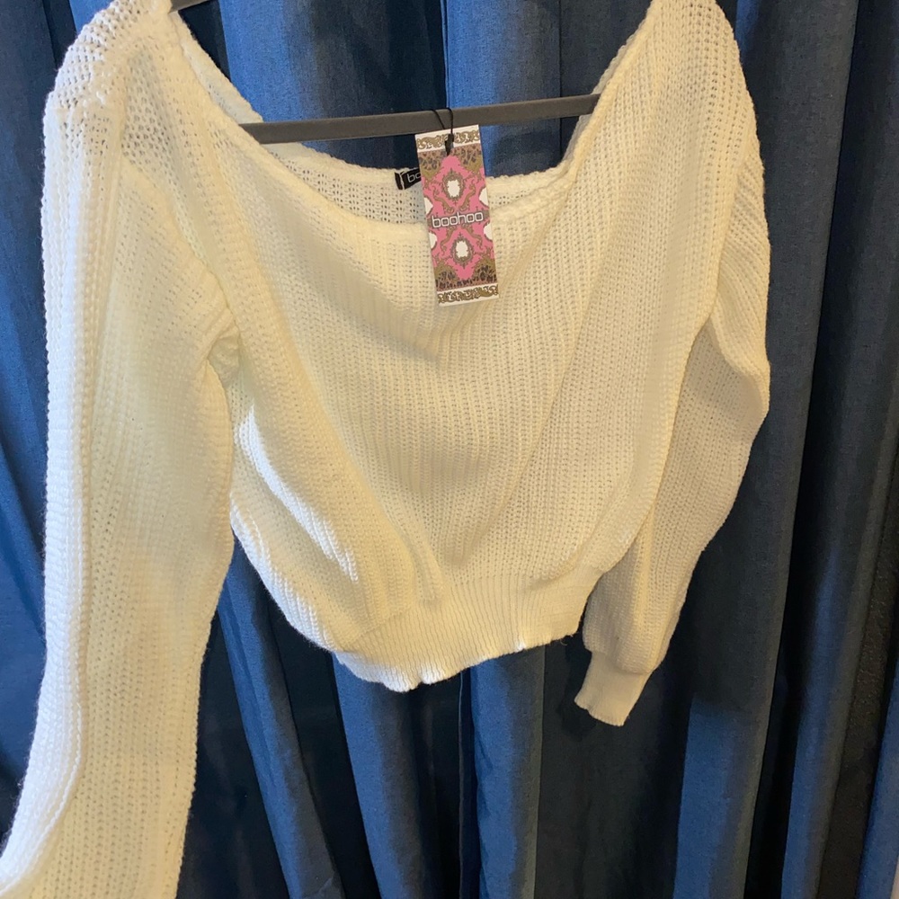 Boohoo sweater off shoulder